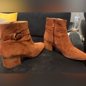 Talbots Brown Suede Booties size 8.5